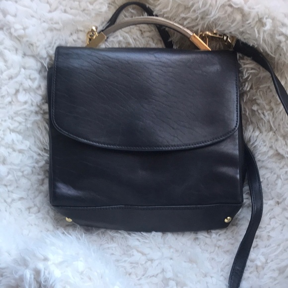 Cynthia Rowley Black Leather Bag - Picture 1 of 16